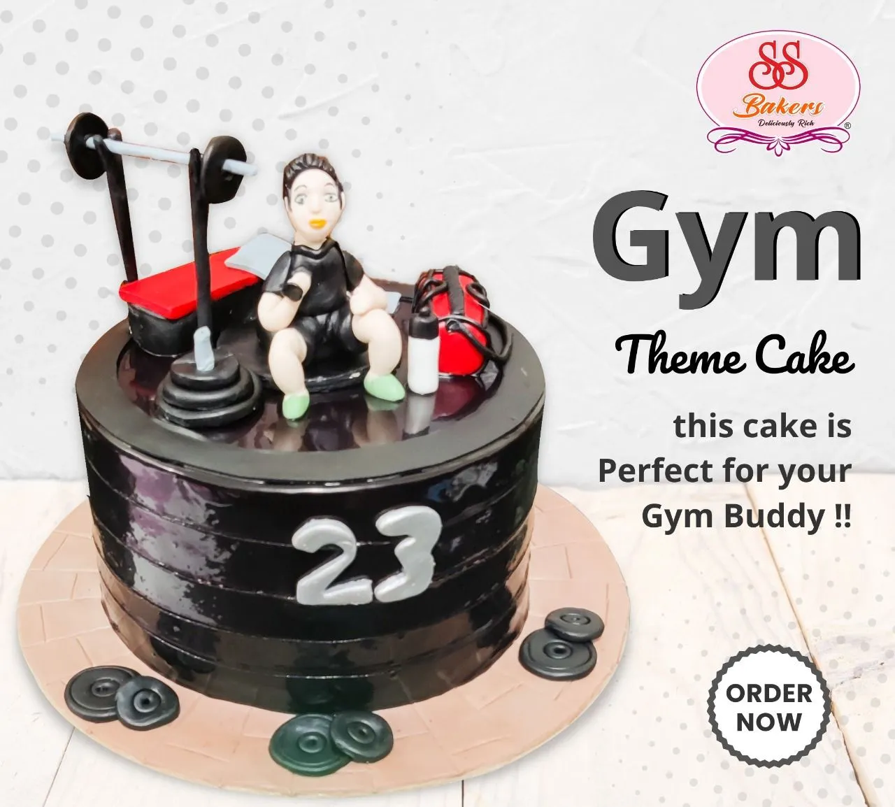 Gym Lover Cake: Order Online Bodybuilder Birthday Cake