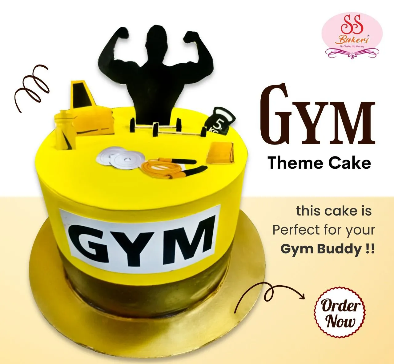 Simple and Minimalistic Cake for a Gym Lover.. Flavour - Vanilla and Cream  Net weight - 1.5kgs #cakesofinstagram #eggless #homebaker… | Instagram